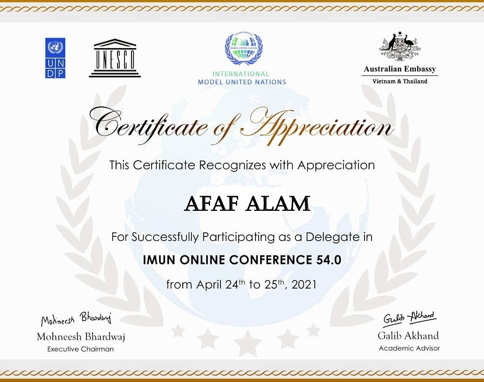 Volunteering at IMUN