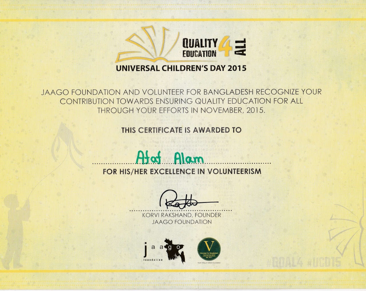 Volunteering at JAAGO